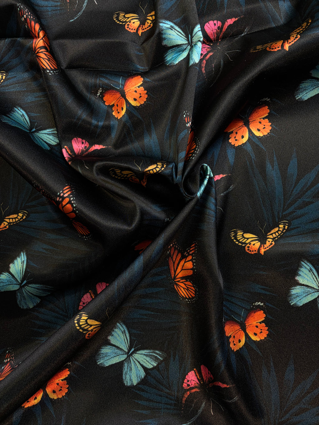 Dark Butterflies Charmeuse