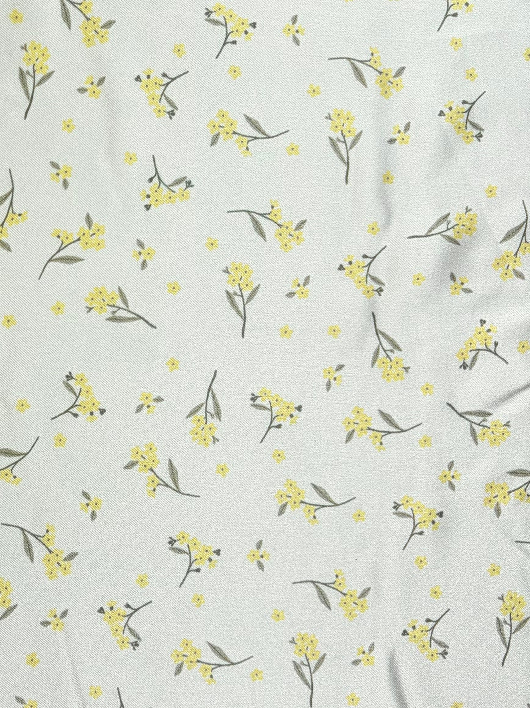 Yellow Ditsy Couquet Charmeuse