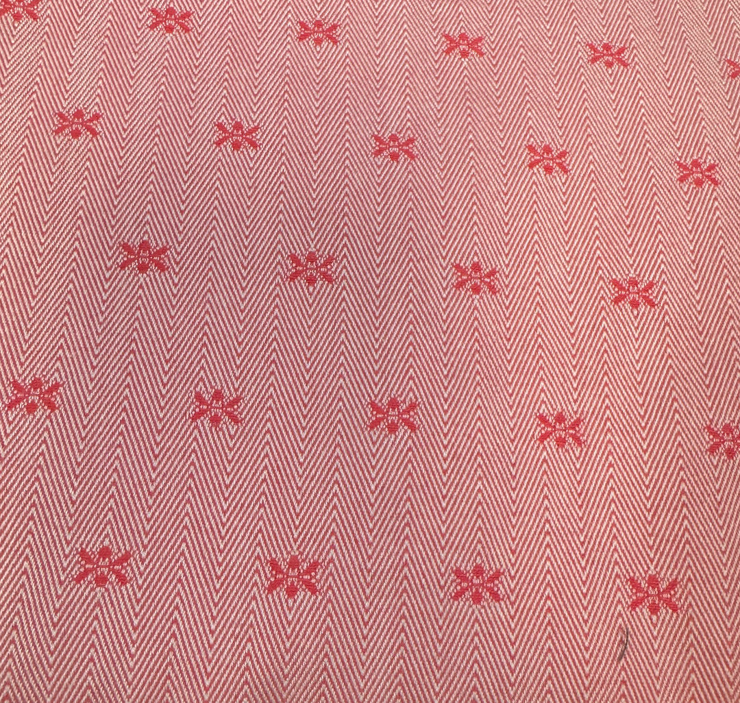 Peach Quilted Twill Fabric | Linen Twill
