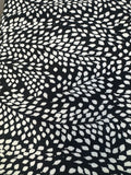 Black and White Leaves | Jersey Knit