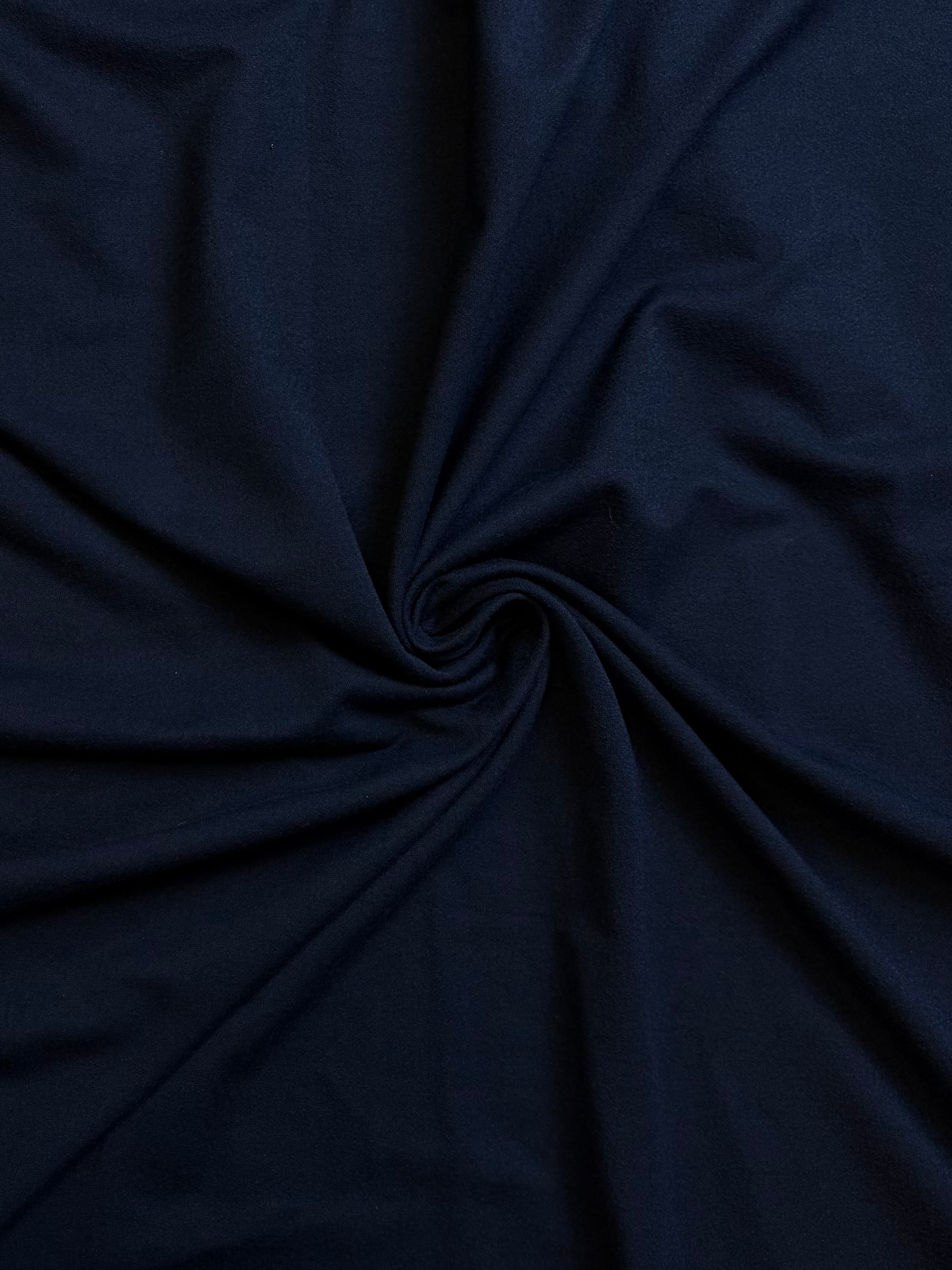 Navy Brush Poly Spandex