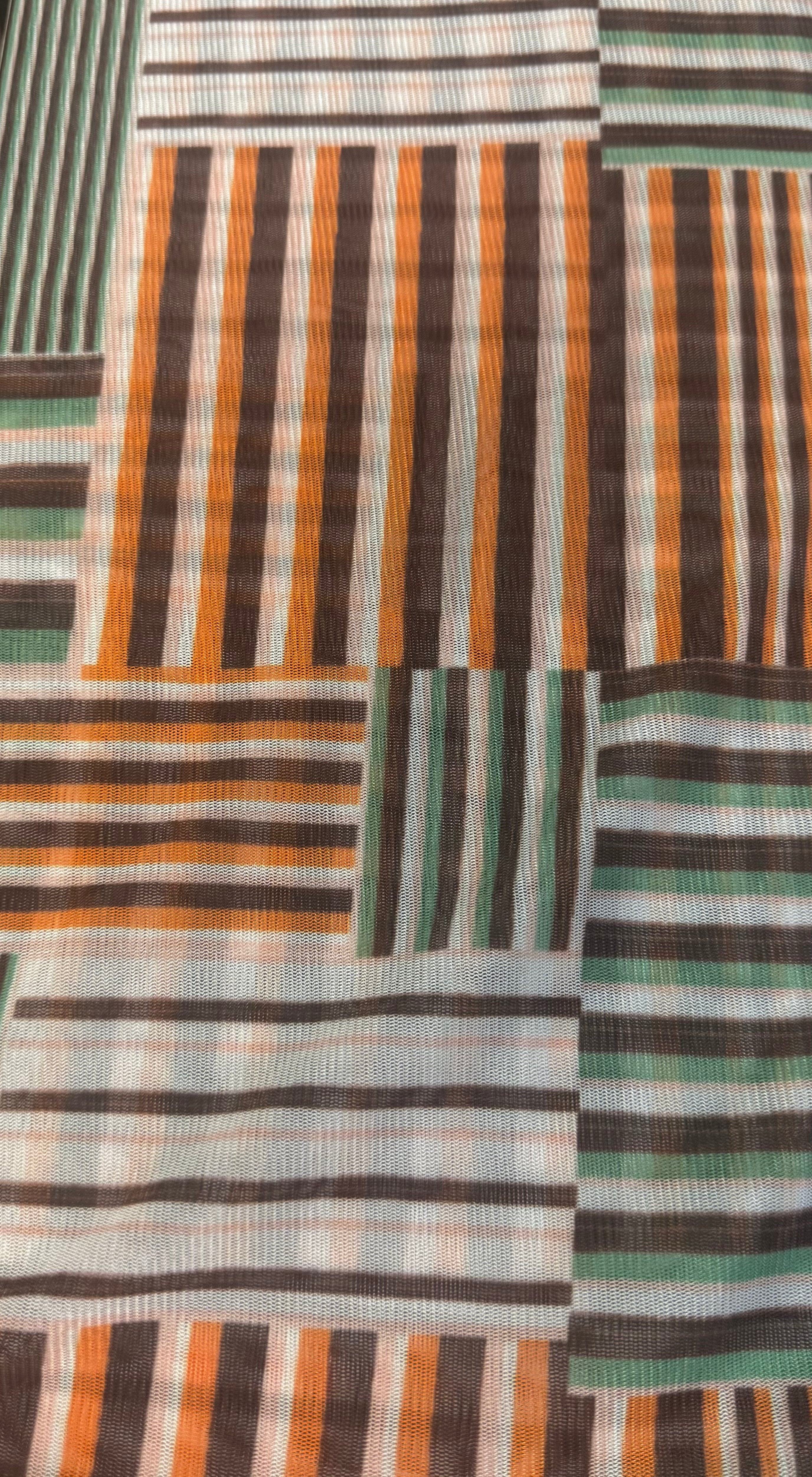 Green and Orange Geometric Patterns | Mesh