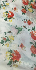 Red and Yellow Floral | Crepe