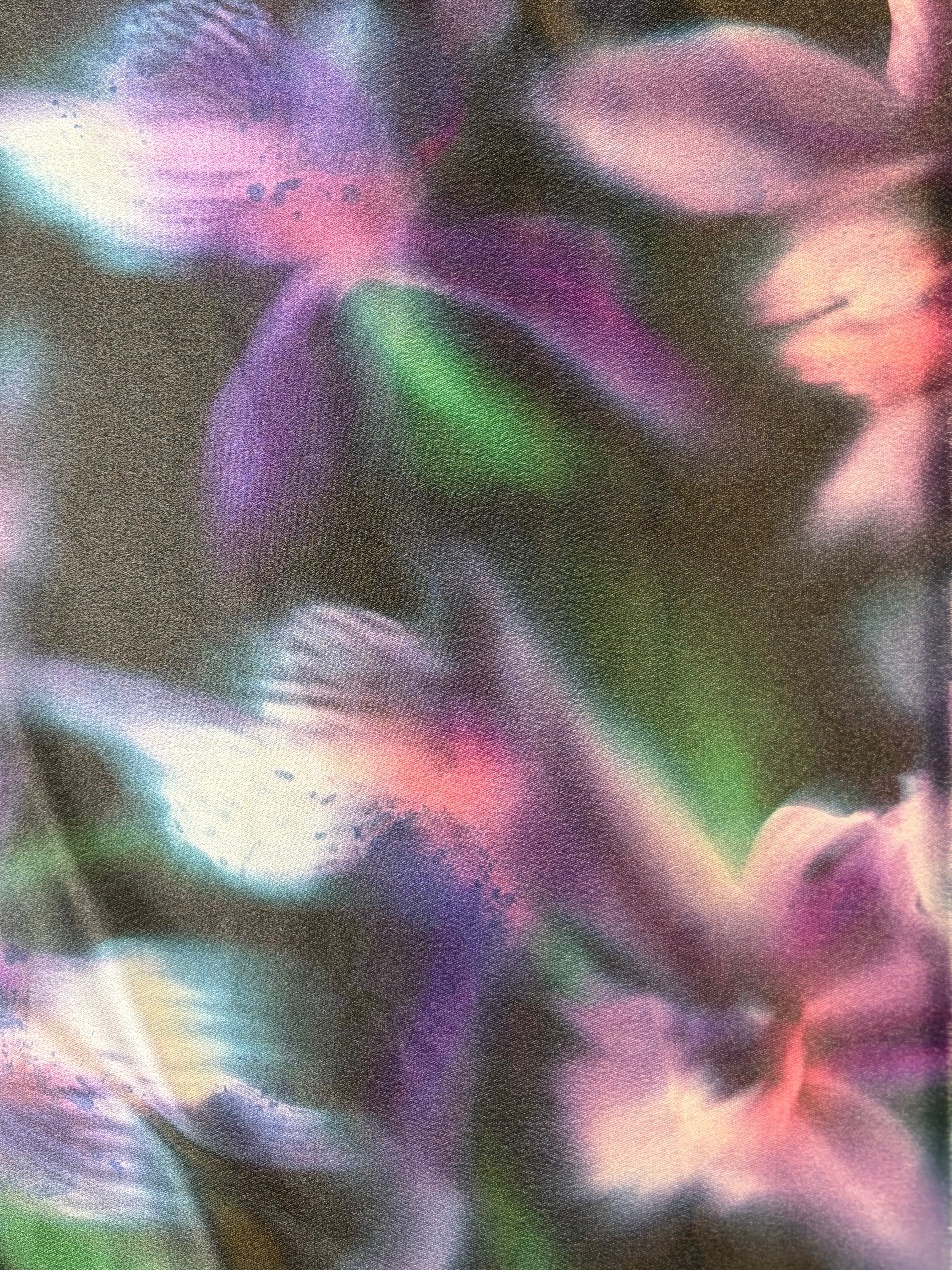 LRG Blurred Floral Shiny Charmeuse