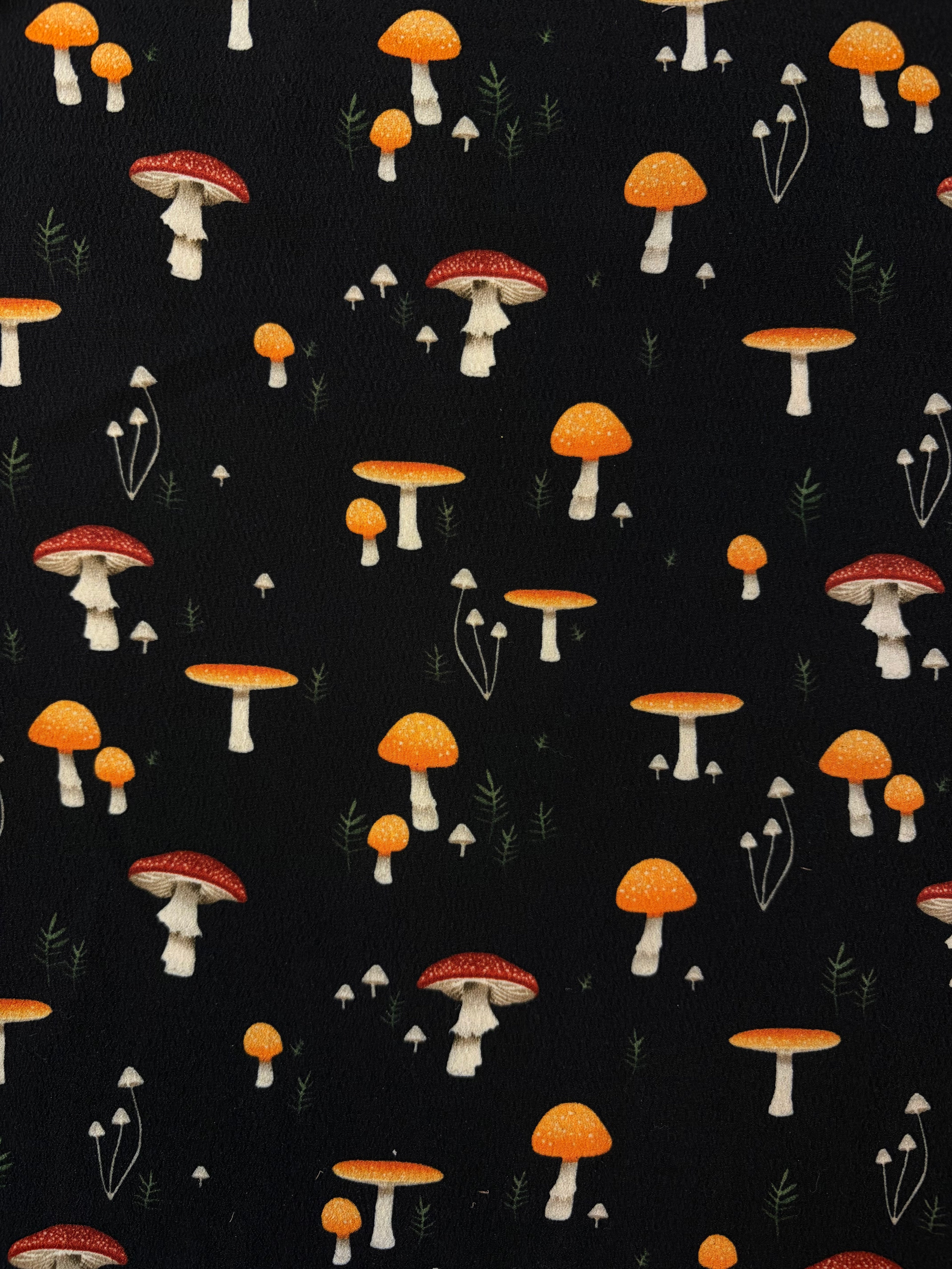 Black Mushroom Poly Crepe