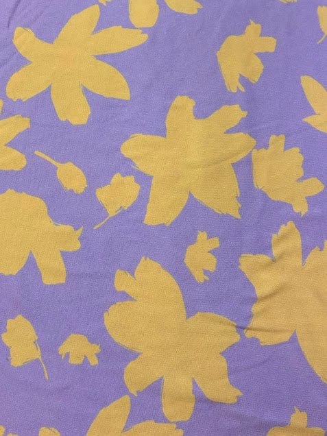 Purple Yellow Flower Knit