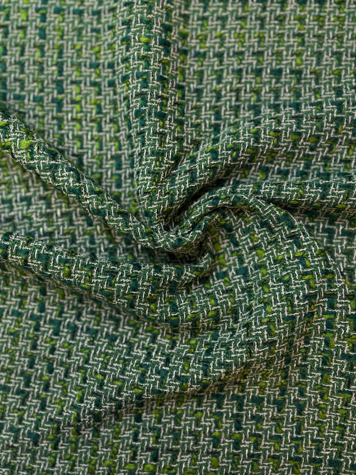 Green Chanel Dead-stock Fabric | Tweed | Made in Italy
