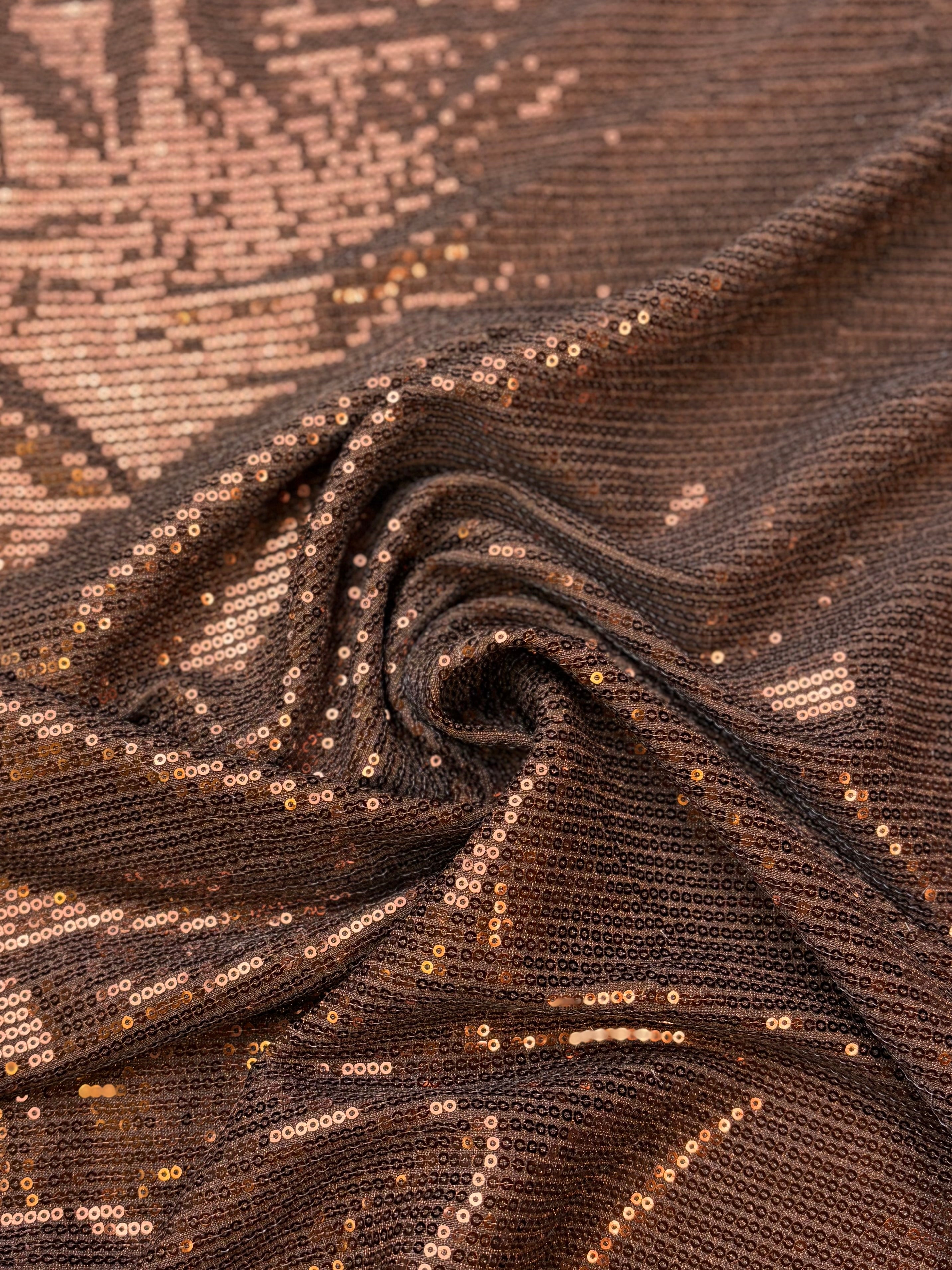 Brown Sequin Stretch | Knit