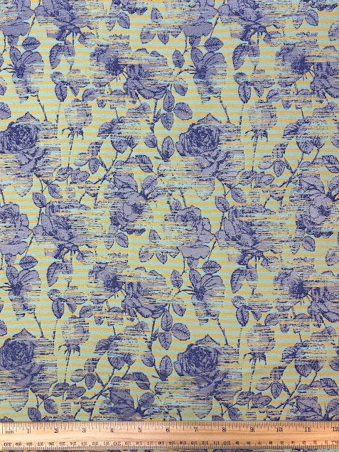 Jacquard Viscose blend| Floral print | Made in italy