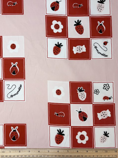 Designer Cotton by Monnalisa |Strawberry print | Made in italy