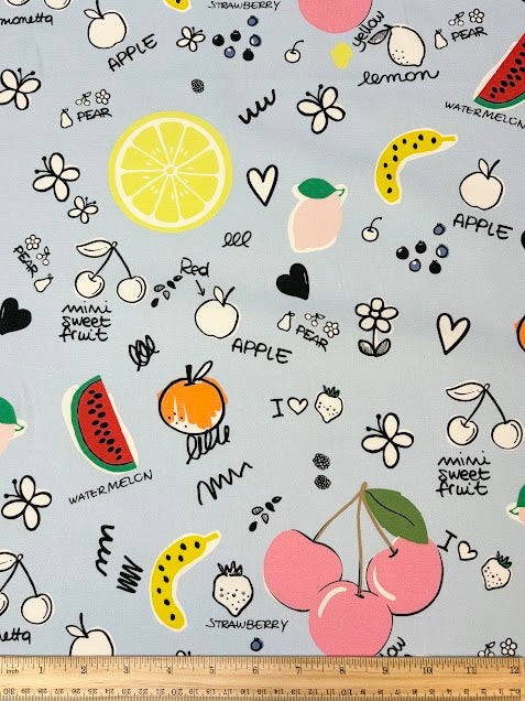 Poly Blend Kids Print on Blue | Made in Italy