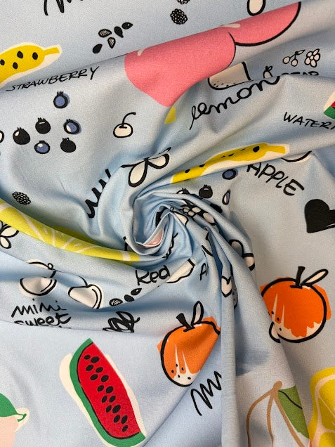 Poly Blend Kids Print on Blue | Made in Italy
