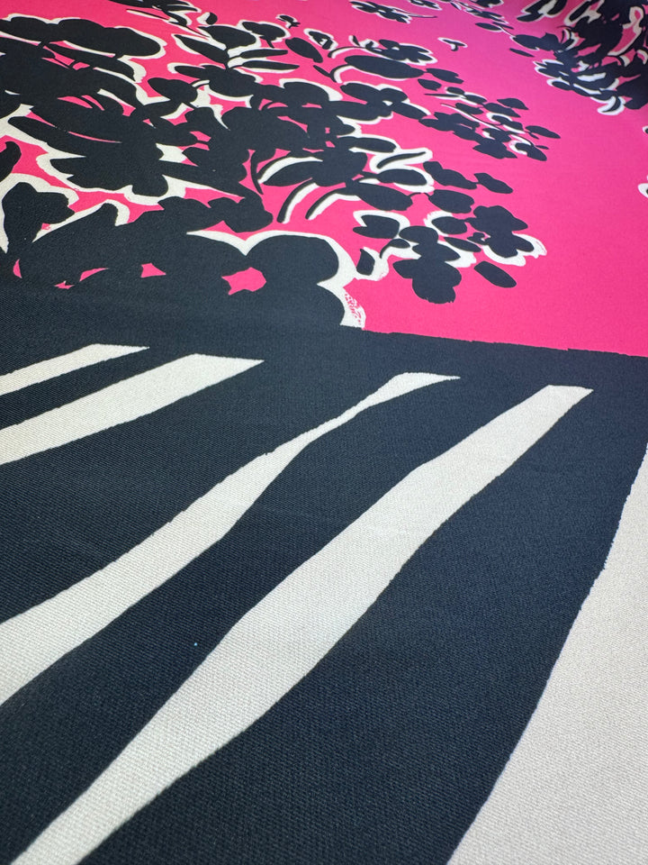 Pink-Black floral | Carolina Herrara