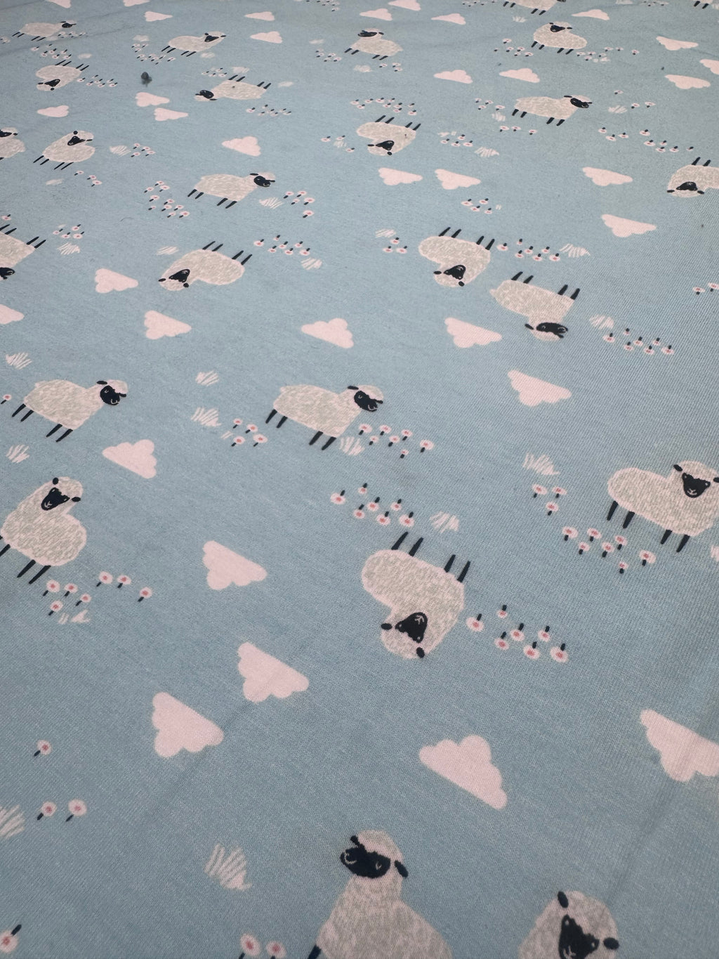 Blue with Sheep | Children's Patterns | Cotton/ Spandex Knit