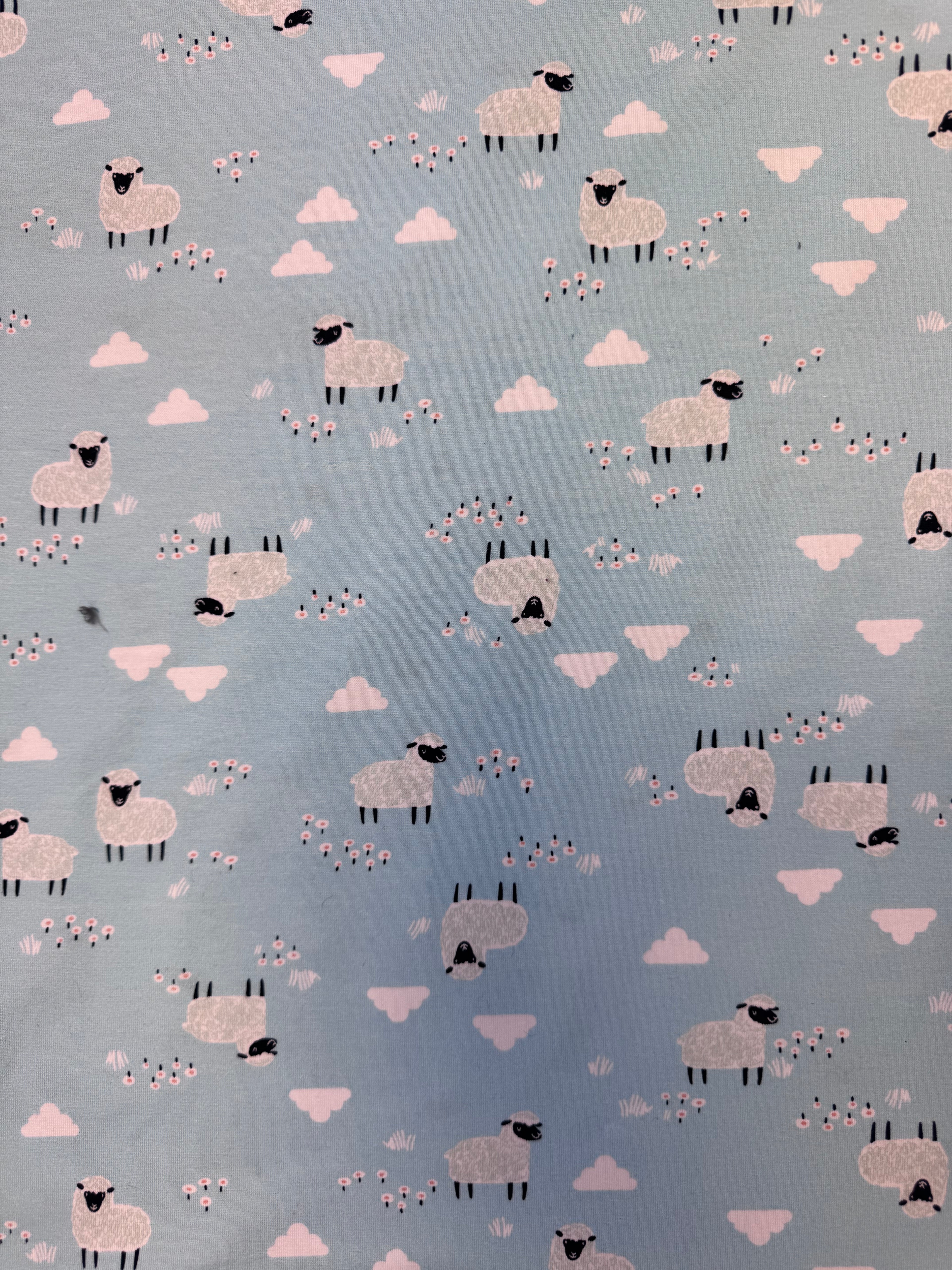 Blue with Sheep | Children's Patterns | Cotton/ Spandex Knit