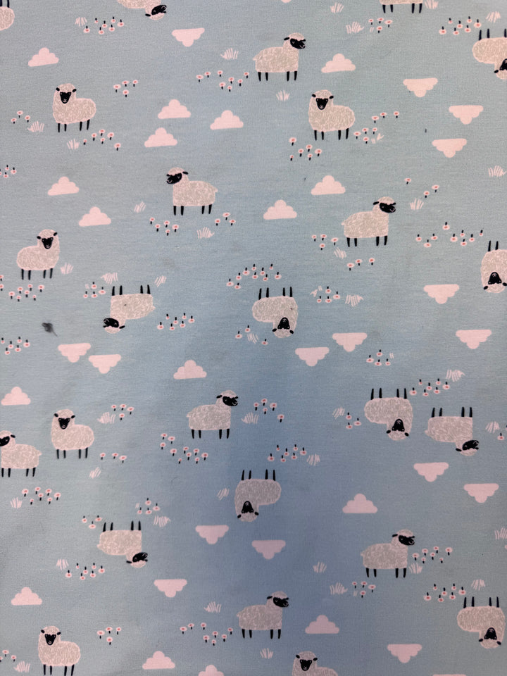 Blue with Sheep | Children's Patterns | Cotton/ Spandex Knit