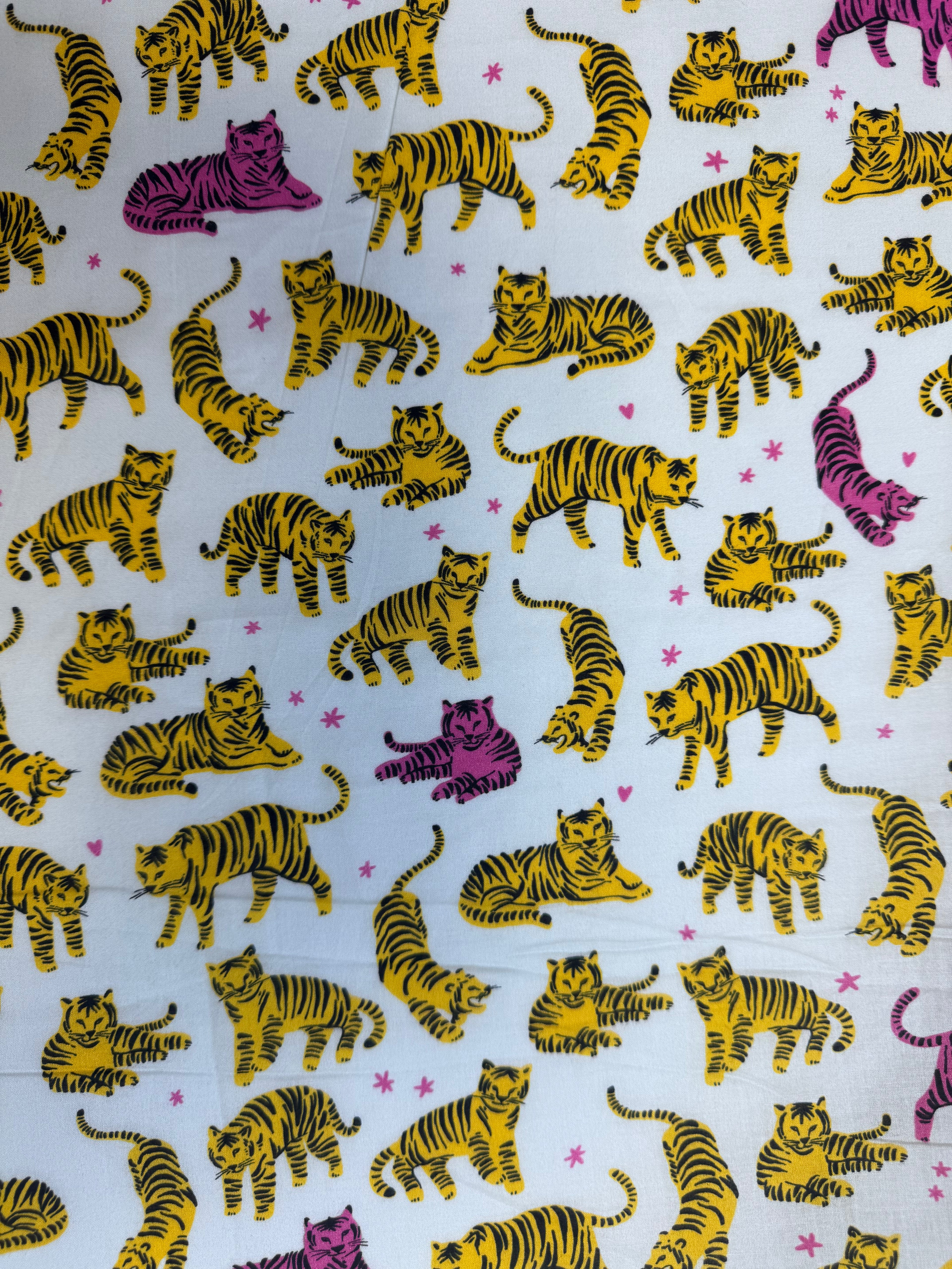 Cotton Lawn |Tigers Sunshine | Robert Kaufman| Children's Patterns