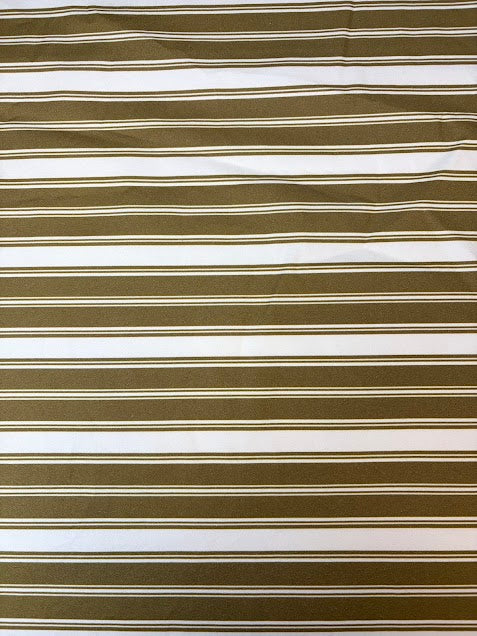 Olive and Cream Striped | Rayon Spandex