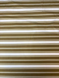 Olive and Cream Striped | Rayon Spandex
