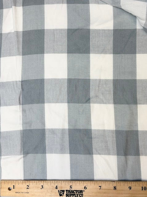 Grey and White Gingham | Cotton