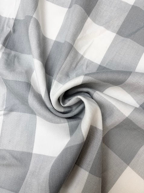 Grey and White Gingham | Cotton