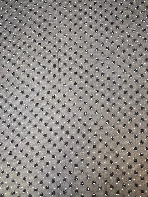 Polka Dot Jacquard Chiffon in Black