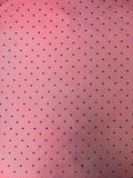 Burgundy with Black Flocked Polka Dots | Taffeta