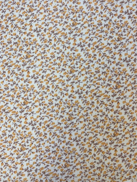 Yellow Ditsy Floral | Rayon Crinkle