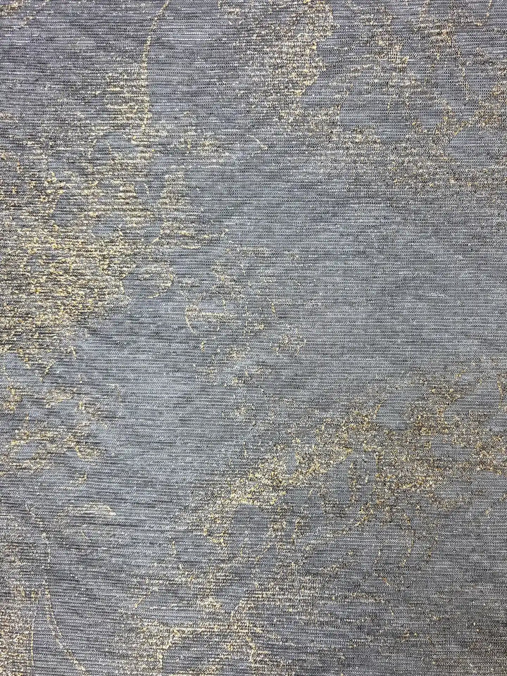 Black and Gold Metallic Floral Knit