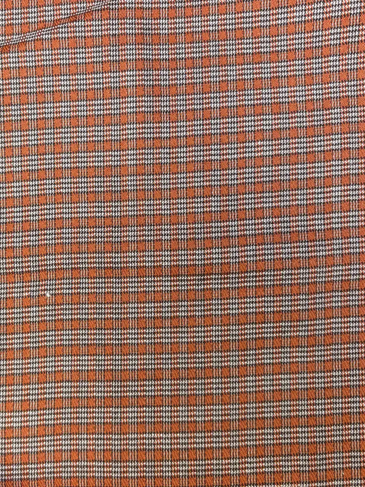 Burnt Orange Plaid | Cotton Spandex