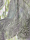 Green Paisley Print| Chiffon