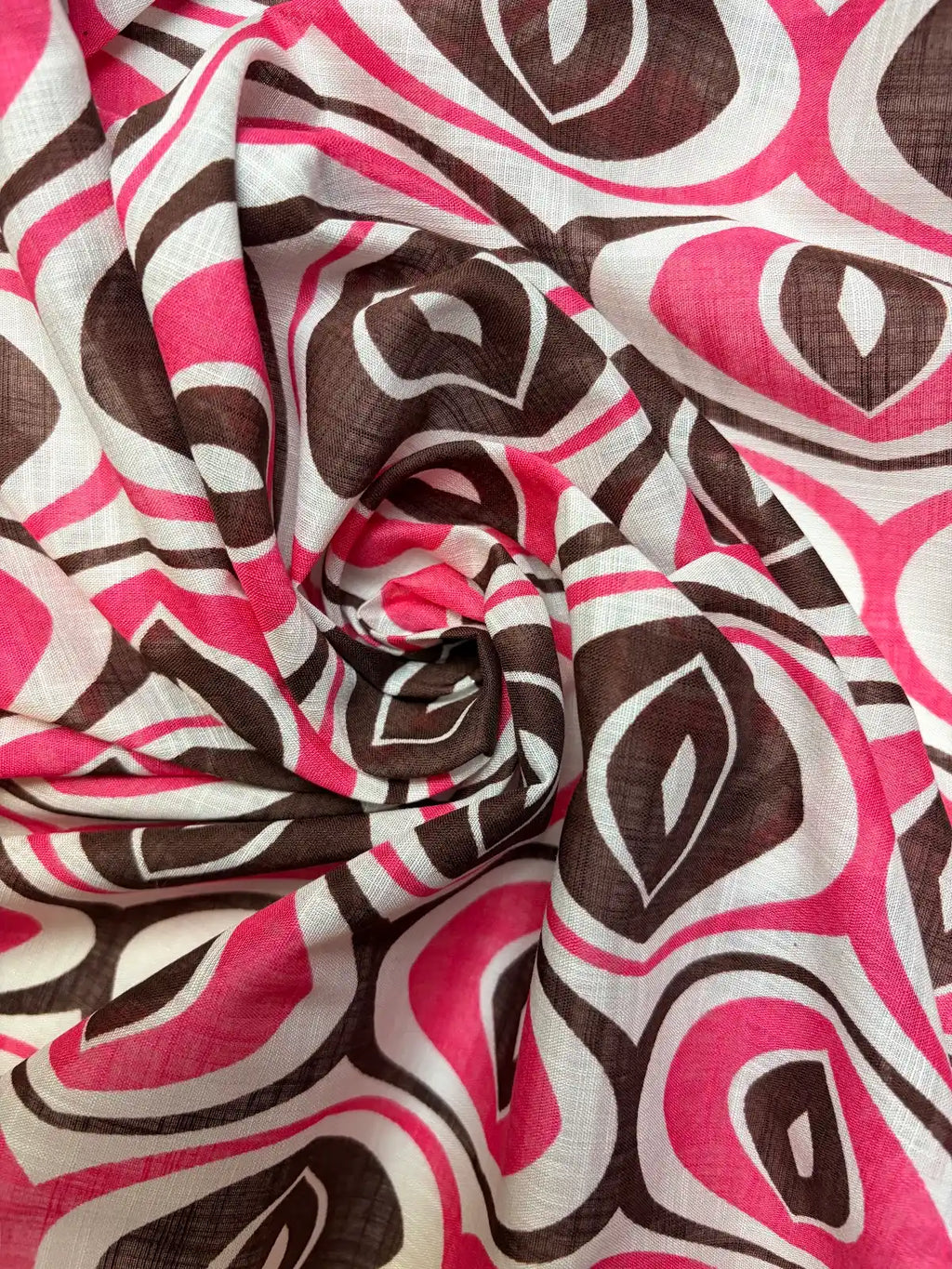 Pink and Brown Pattern | Cotton Voile