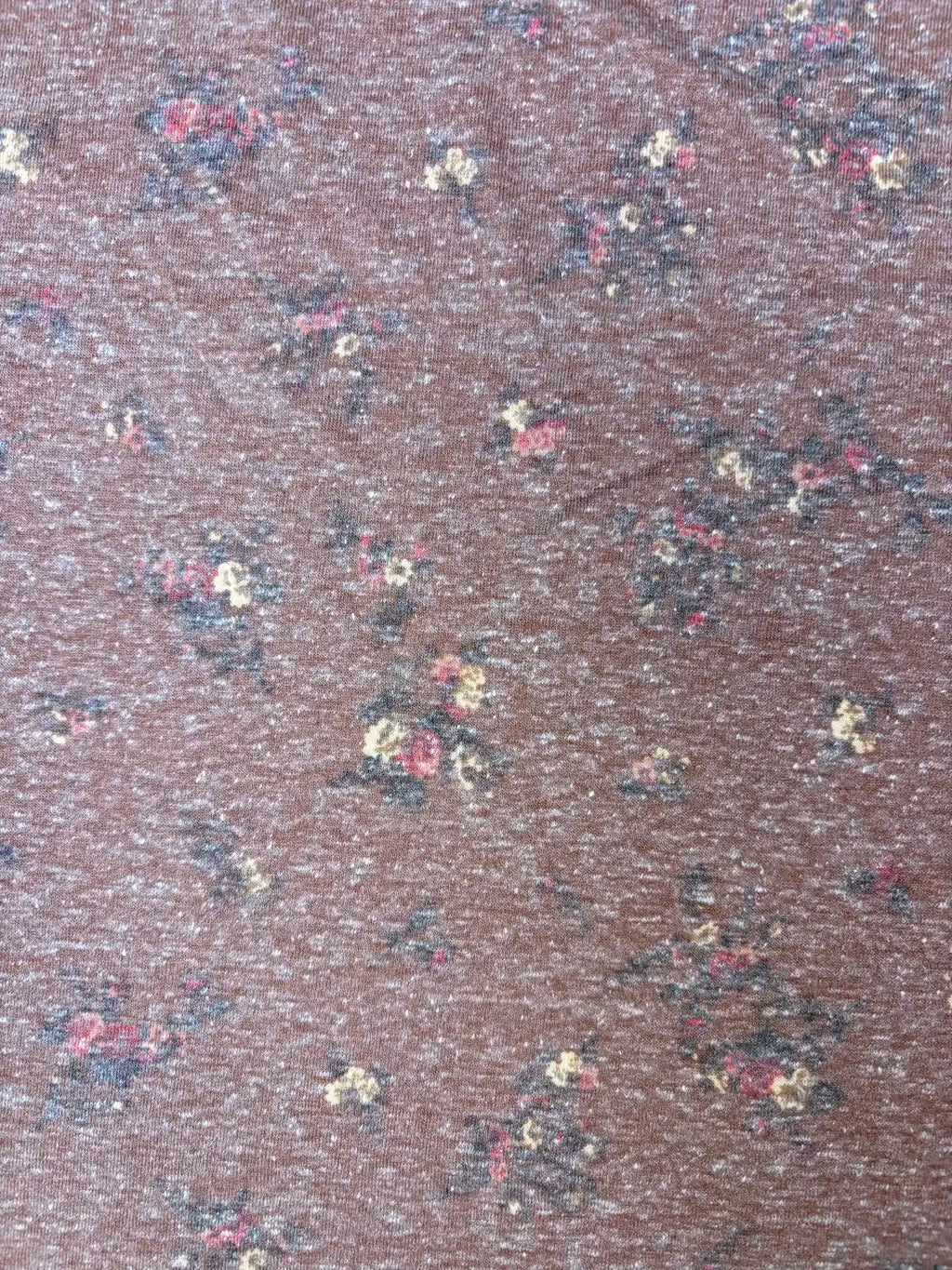 Dark Floral on Brown | Jersey Knit