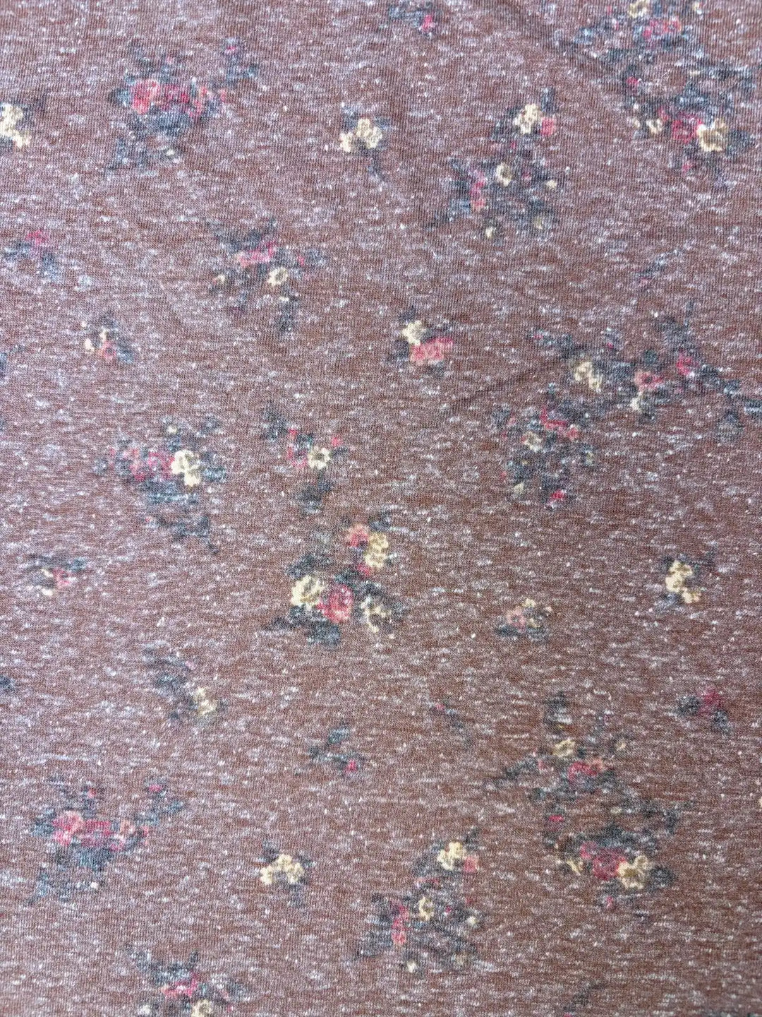 Dark Floral on Brown | Jersey Knit