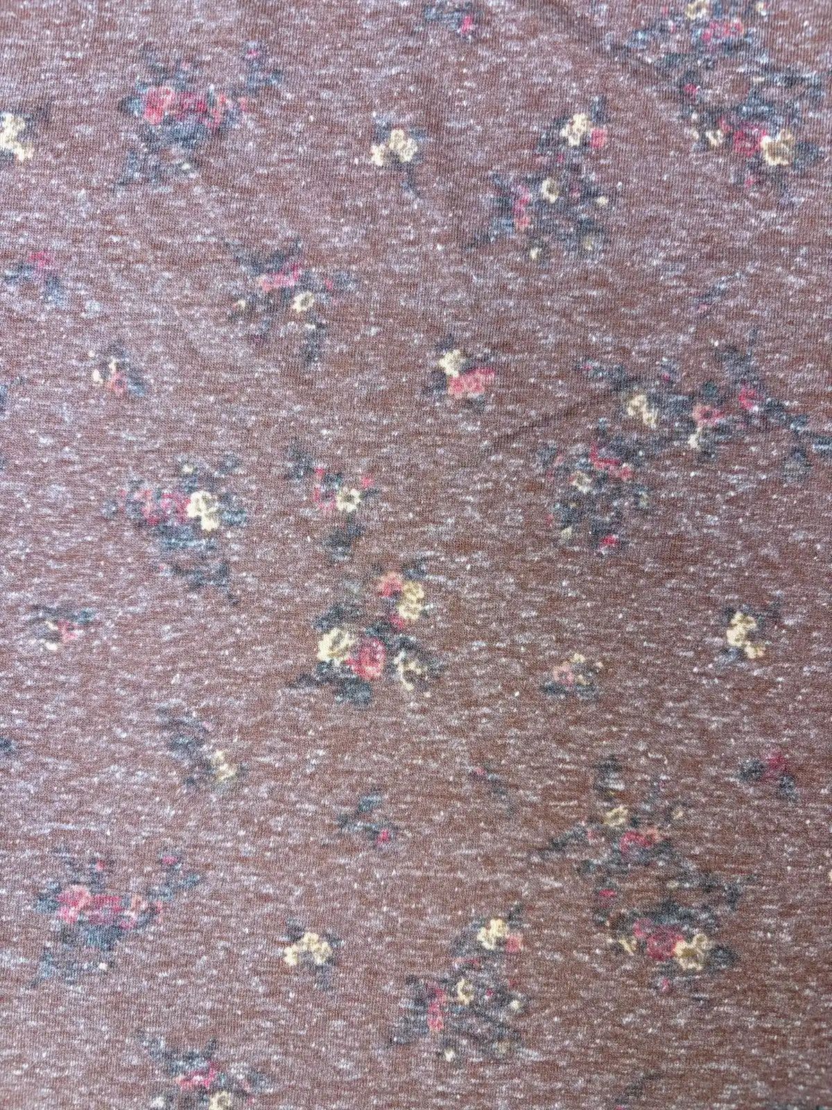 Dark Floral on Brown | Jersey Knit