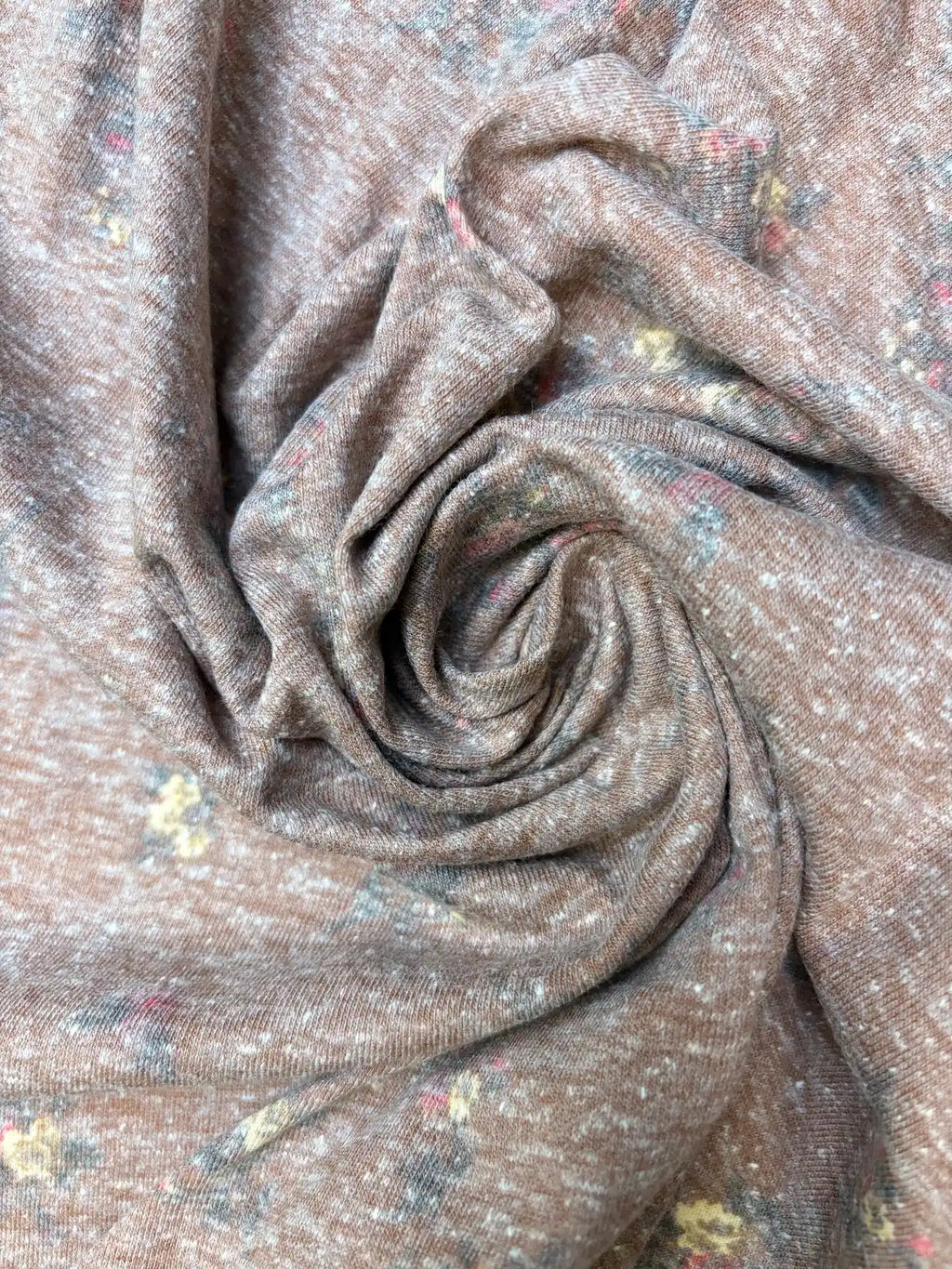 Dark Floral on Brown | Jersey Knit