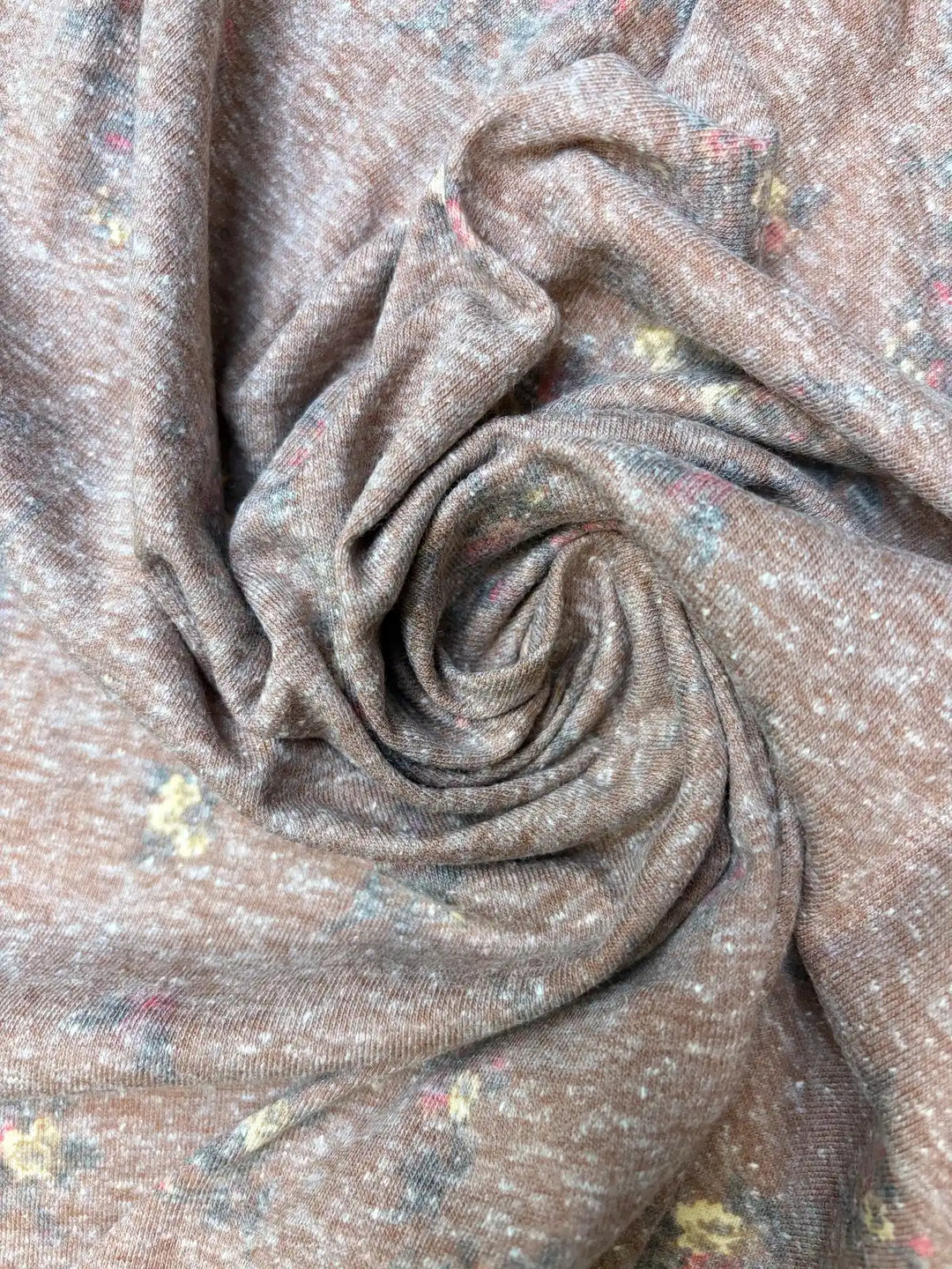 Dark Floral on Brown | Jersey Knit
