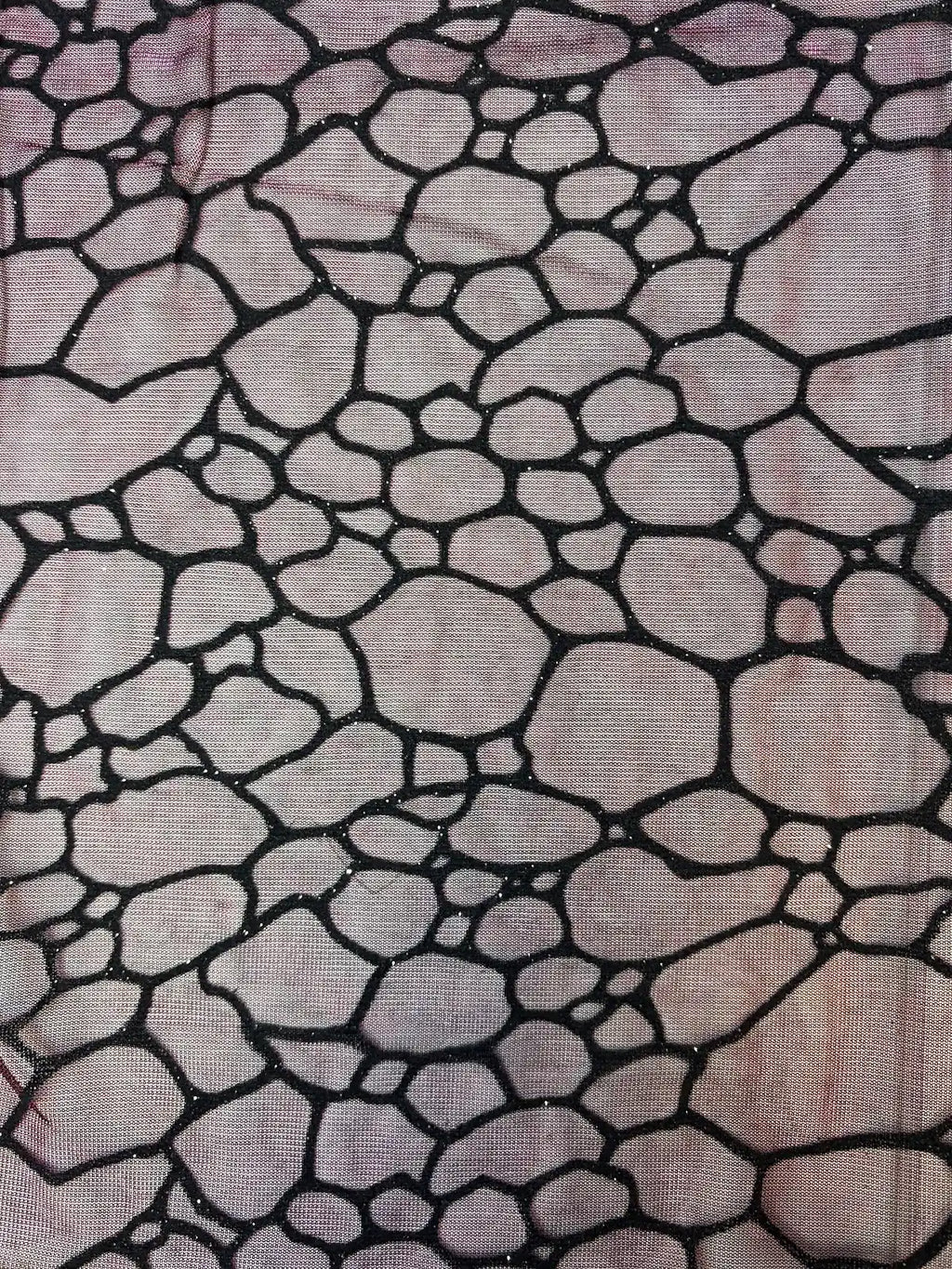 Magenta and Black Embossed | Mesh