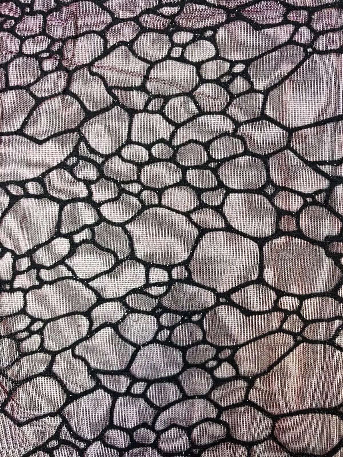 Magenta and Black Embossed | Mesh