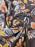 Blue Grape Floral | Rayon Slub