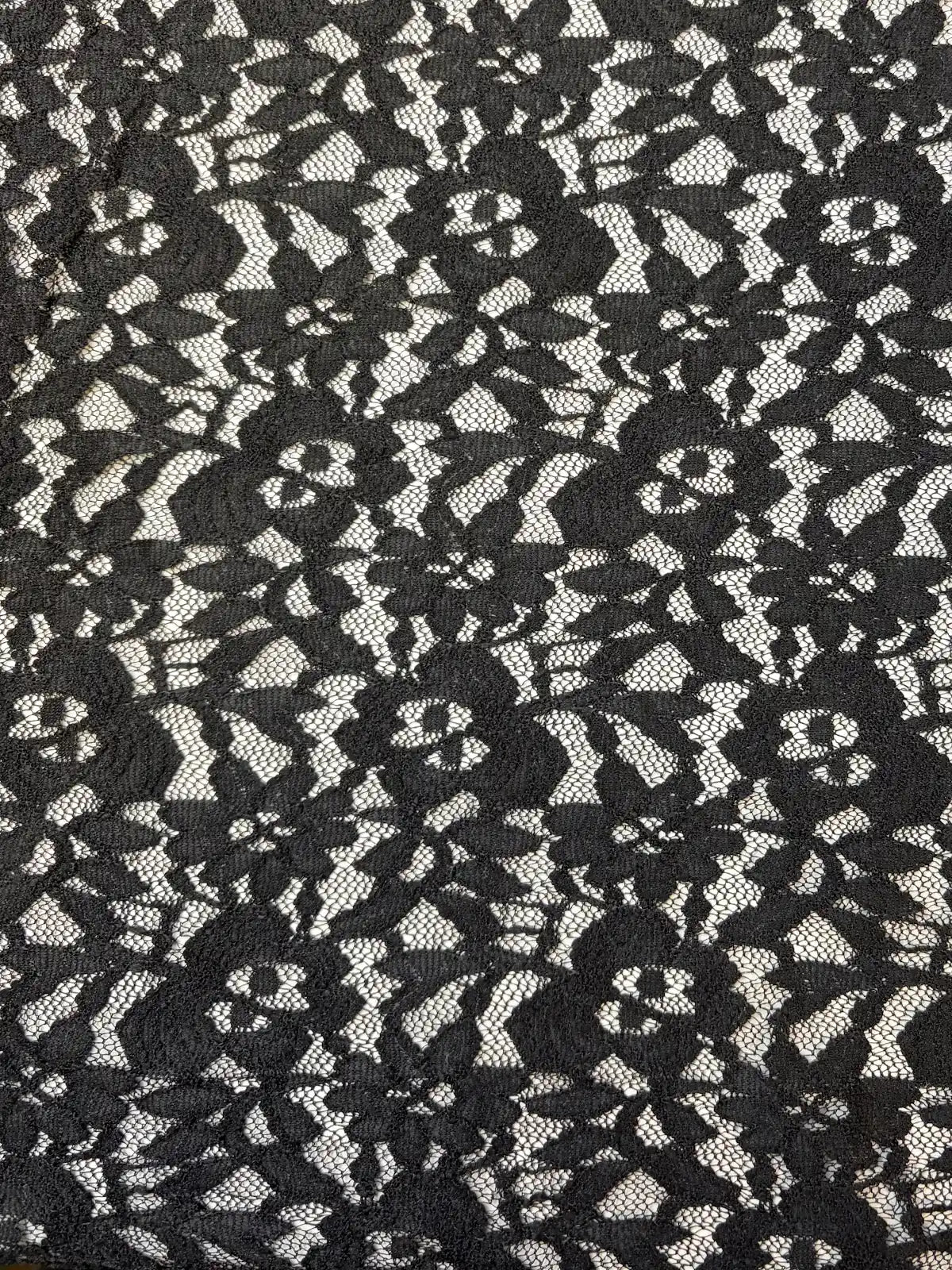 Black Floral | Knit Lace