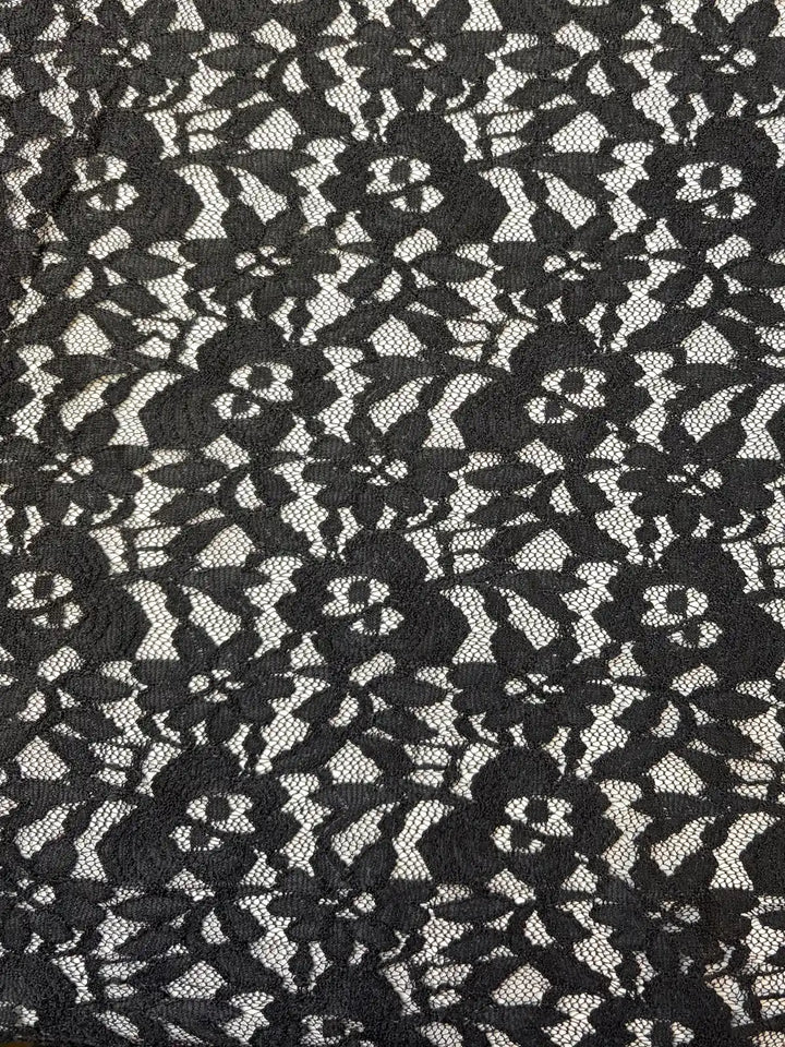 Black Floral | Knit Lace