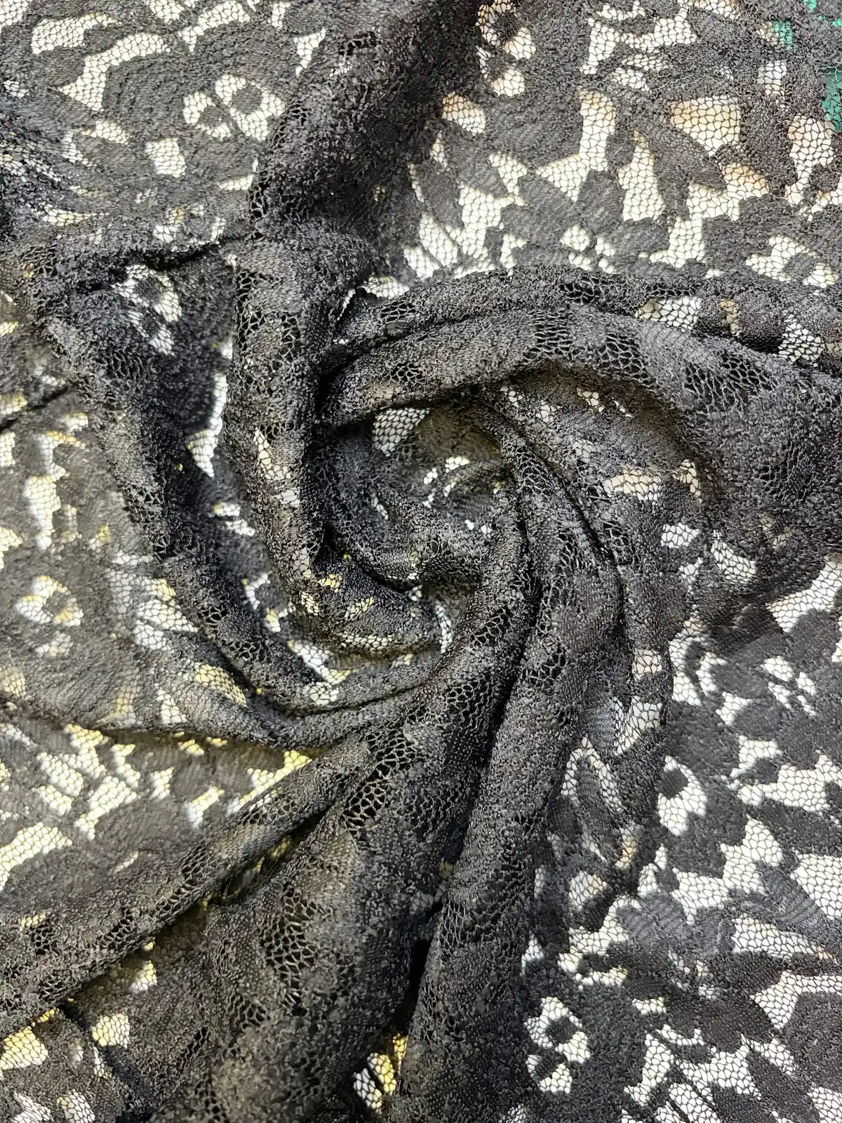 Black Floral | Knit Lace