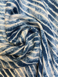 Navy Striped | Rayon Crinkle