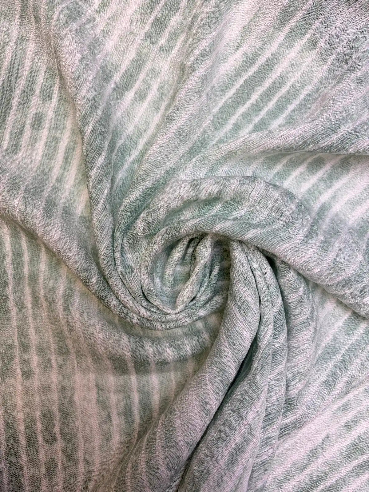 Pastel Green Striped | Rayon Crinkle