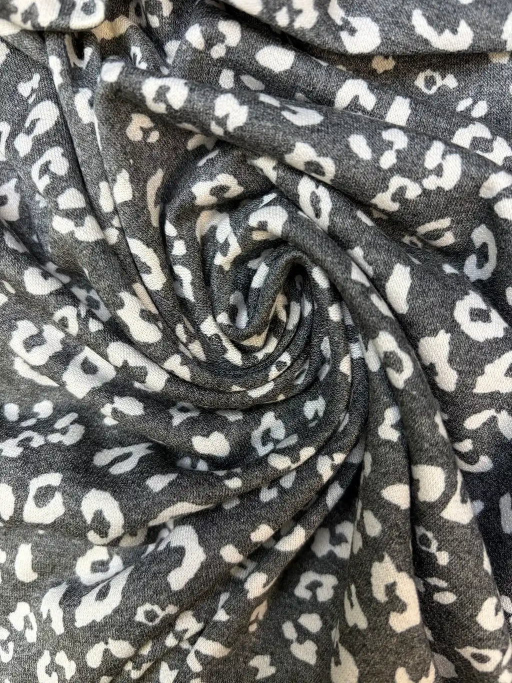 Grey Leopard print | Jersey Knit