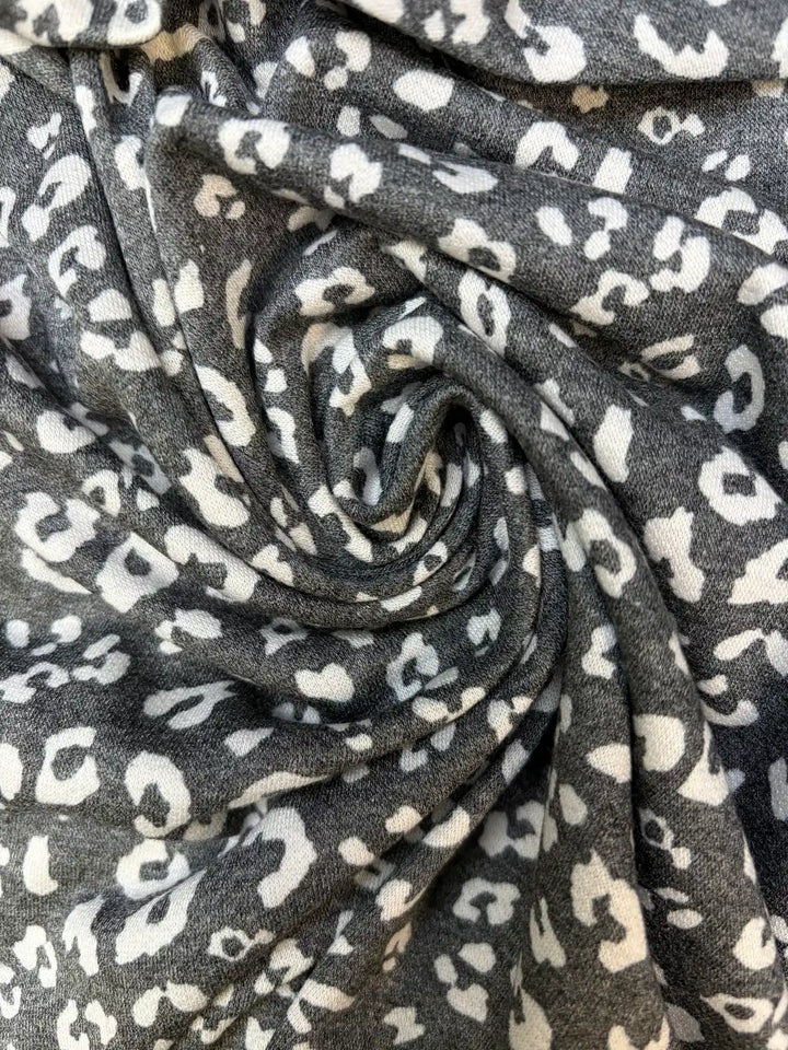 Grey Leopard print | Jersey Knit