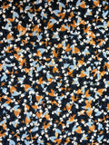 Orange, White and Navy Blue Floral | Knit