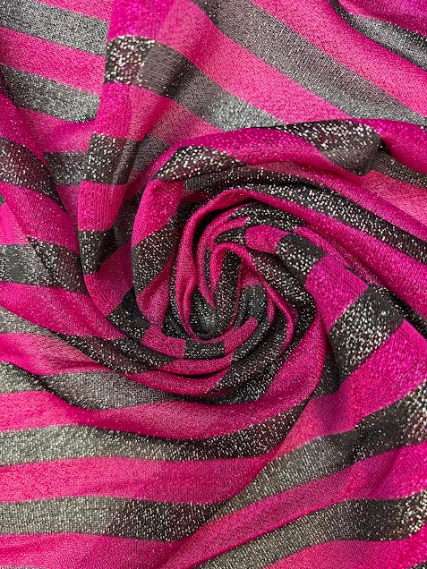 Black and Fushia Stripe | American Knit