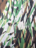 Multicolor Green and Brown | Chiffon